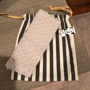 New Lele Sadoughi Grey Pearl Ear Warmer